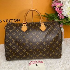 SPEEDY 35 HANDBAG PURSE MONOGRAM CANVAS